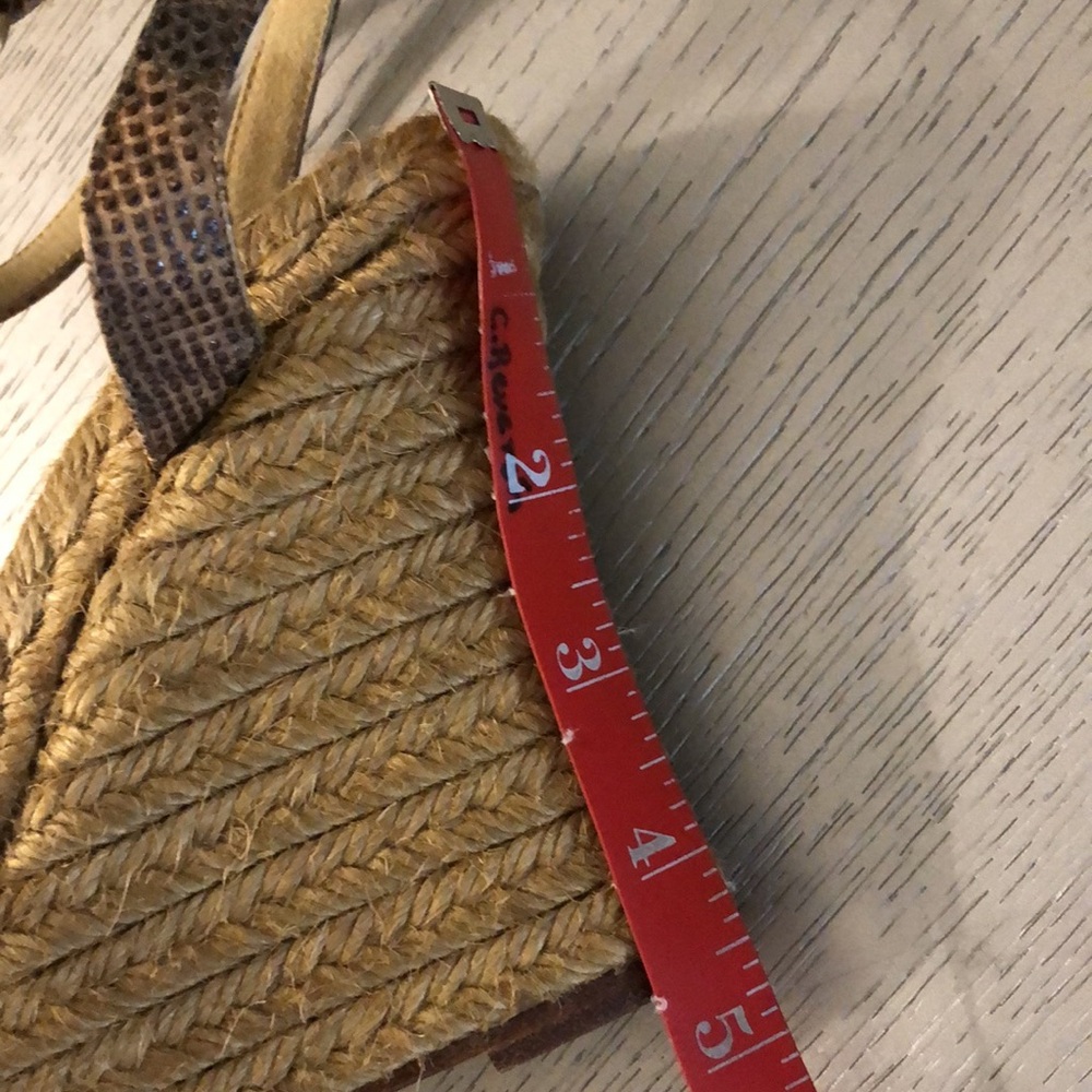 BURBERRY Plaid Espadrille Wedge Sandals Size 7 - Picture 15 of 16